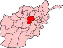 The location of Bamiyan Province within Afghanistan