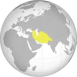 The Afsharids at its greatest extent under Nader Shah