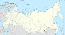 Map showing Agin-Buryatia in Russia