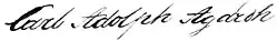 Signature of Carl Adolph Agardh