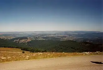 View of the Cévennes in Lozére