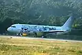 A Vueling plane in a special paint-job