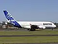 An Airbus A380, the world's largest wide-body airliner