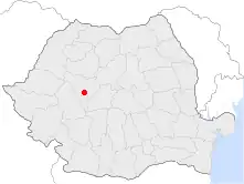 Location of Alba Iulia