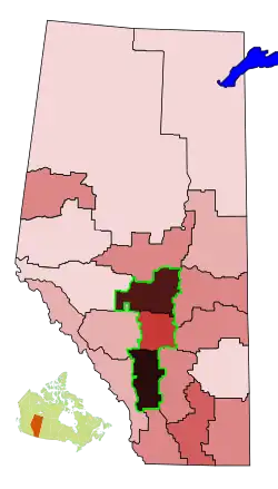 The corridor is made of Alberta's three most densely populated census divisions and two biggest cities.