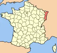 Alsace is marked in red