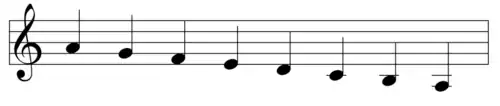 A melodic minor descending