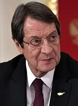 Nicos Anastasiades  (2013–2023) (1946-09-27) September 27, 1946 (age&nbsp;79)
