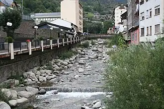 The Valira d'Orient flowing through Encamp