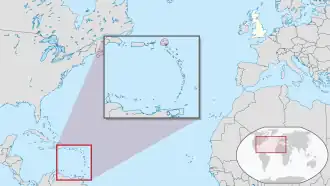 Location of &nbsp;Anguilla&nbsp;&nbsp;(circled in red)