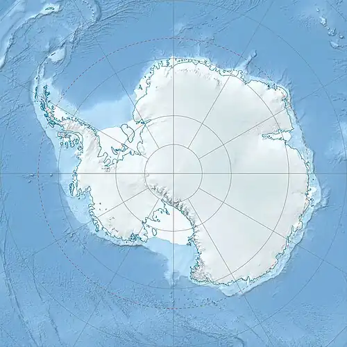 Location of Mirny Station in Antarctica