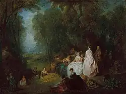 Antoine Watteau, Fête champêtre (Pastoral Gathering), 1718-1721