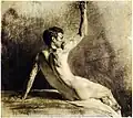 Study of a Man (1886), charcoal on paper