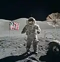 Eugene Cernan as photographed by Harrison Schmitt.
