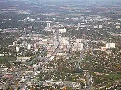 Areal view of Kitchener-Waterloo