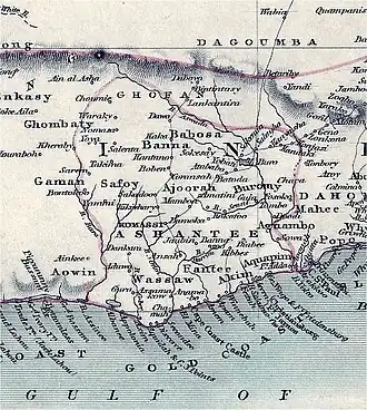 Map of the Ashanti Empire