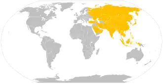 Member states in yellow