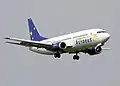 A Boeing 737-300 narrow-body airliner