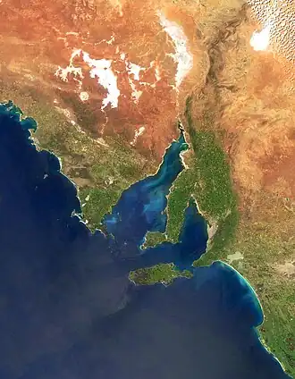 Spencer Gulf seen from one of NASA's Satellites