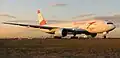 An Austrian Airlines Boeing 777 at Sydney Airport.