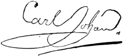 Charles XIV Johnas King of SwedenCharles III Johnas King of Norway's signature