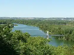 The Garonne river seen from Auvillar