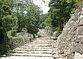 Stone steps at the Azuchi Castle ruins