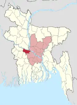Location of Rajbari in Bangladesh