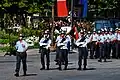BSPP firefighters with their FAMAS assault rifle for the military parade of Bastille Day.