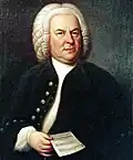 Johann Sebastian Bach wearing a wig.