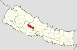 Location of Baglung District in Nepal