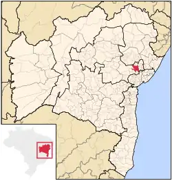 Location in the state of Bahia