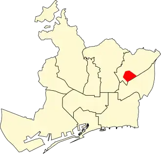 Location within Barcelona
