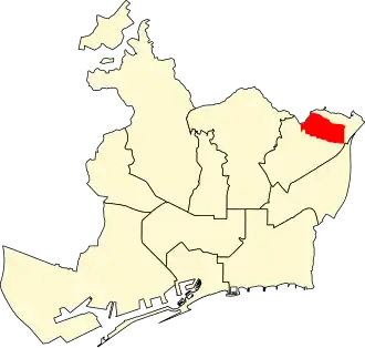 Location within Barcelona