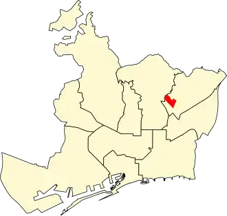 Location within Barcelona