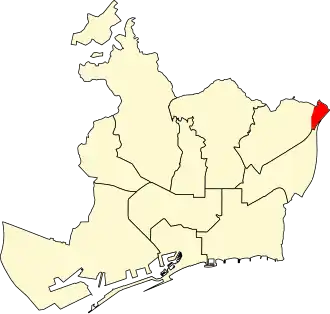 Location within Barcelona