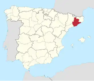 Province of Barcelona within Spain