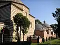 The Turkish bathhouse (hammam) built by Haseki Hürrem Sultan. The hammam is located near the Hagia Sophia in Istanbul. Hürrem Sultan was known in the West as Roxelana or Roxelane.