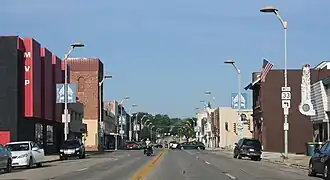 Looking east at downtown Beaver Dam
