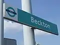 Signage on platform