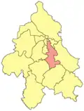 Location within the City of Belgrade