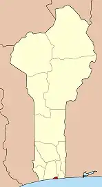 Map highlighting the Littoral Department