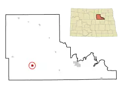 Location of Maddock, North Dakota