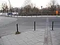 In many places the Wall was replaced by paving stones like these.