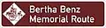 Official sign of Bertha Benz Memorial Route, commemorating the world's first long-distance journey by automobile from Mannheim to Pforzheim in 1888 (104&nbsp;km / 64 miles)
