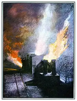Barrel-shaped converters belch fire