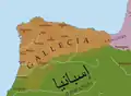 Bishoprics of the Kingdom of Galicia. 9th century: Braga (metropolis), Dumio, Porto, Tui, Ourense, Iria, Lugo, Britonia, and Astorga.