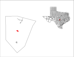Location of Johnson City in Blanco County, Texas
