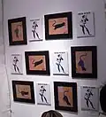 a wall presentation in a gallery