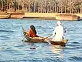 A boat on the Euphrates. It is west of the Tigris.